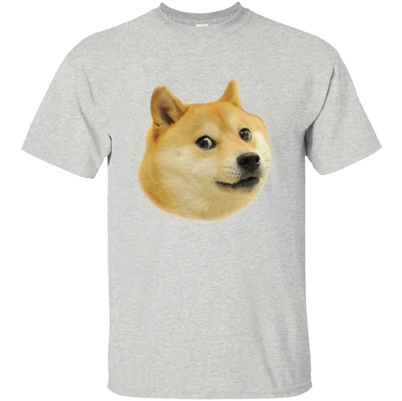 Men-Gray Индивидуальная Повседневная мужская футболка doge, летняя мужская футболка размера плюс 3xl 4xl 5xl, Натуральная мужская футболка с коротким рукавом в стиле хип-хоп - Цвет: Men-Gray