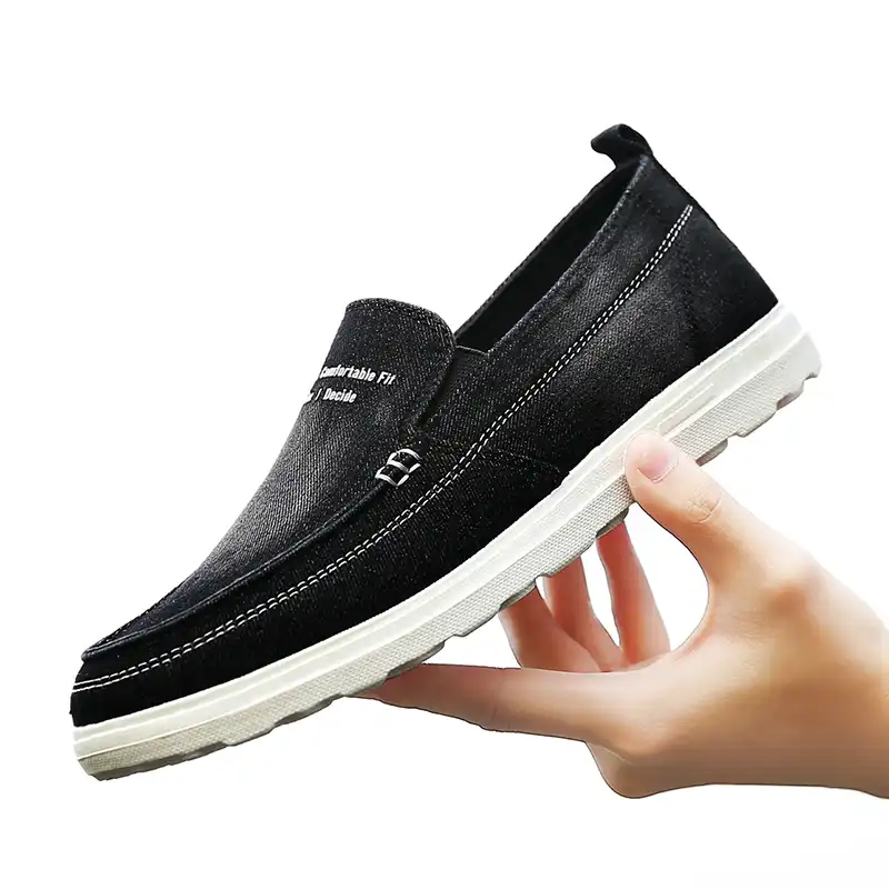 mens canvas slip on deck shoes