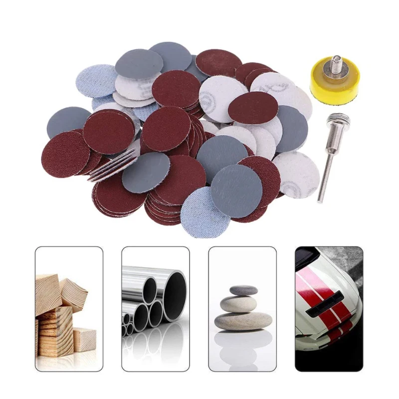 100pcs 1inch 25mm Sanding Paper 1003000 Grit Polishing Discs Pad