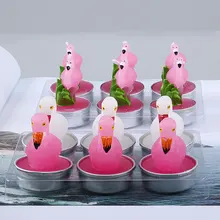 Свечи ароматические 6 шт./компл. моделирование розовый белый Фламинго Ароматические Ароматерапия из свечей непригорающий бездымный противень дома вечерние декор для девочек Подарки