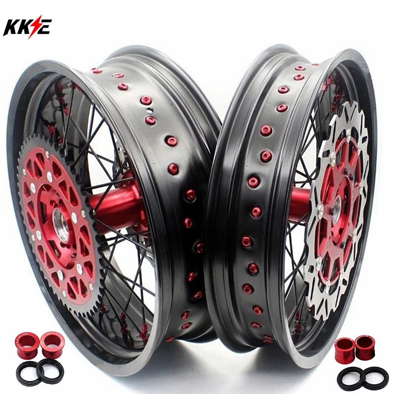 KKE 3 5/5 0 комплект колёсных ободов Supermoto для HONDA CRF250R 2014 2021 CRF450R 2013 2020 передний 320 мм