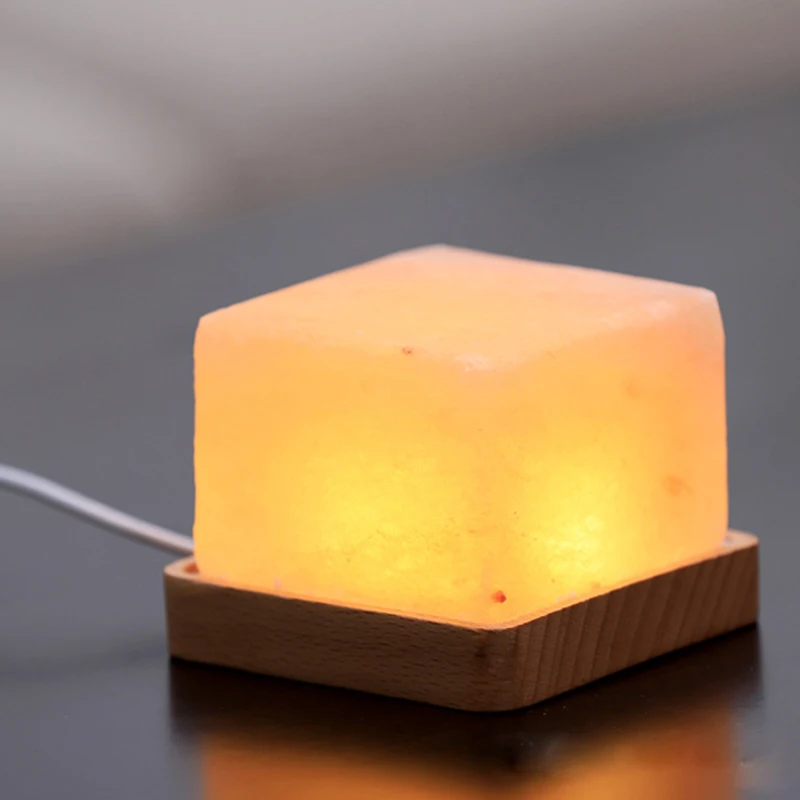 Светодиодный ночник USB Перезаряжаемый с гималайской розой | Лампы и освещение
