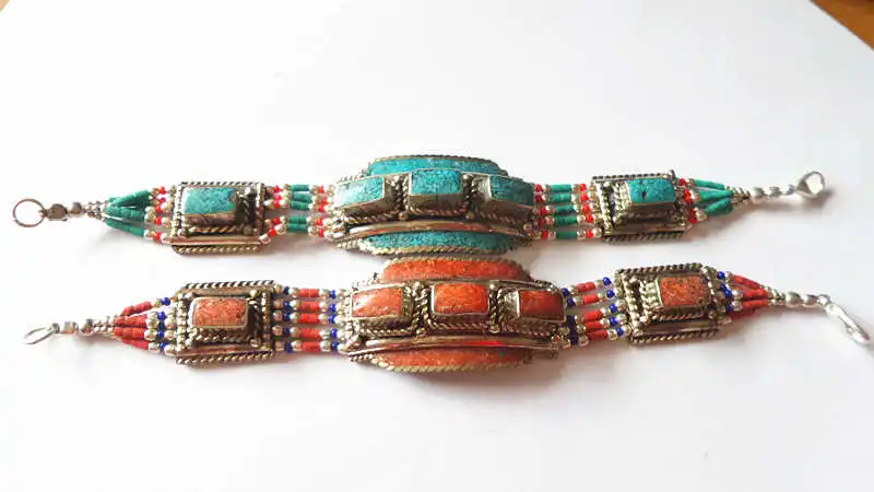 Last Clearance Sale-Indian Bracelets Copper Inlay Colorful Stone Clasp Bracelets Only$9.9 Multi Designs