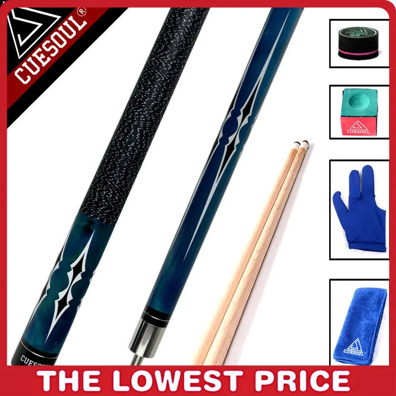 

2019 CUESOUL High Quality Maple Billiard Cues Shaft 11.5mm/12.75mm Tips 1/2 Split Pool Billiards Cue Stick 58 Inch