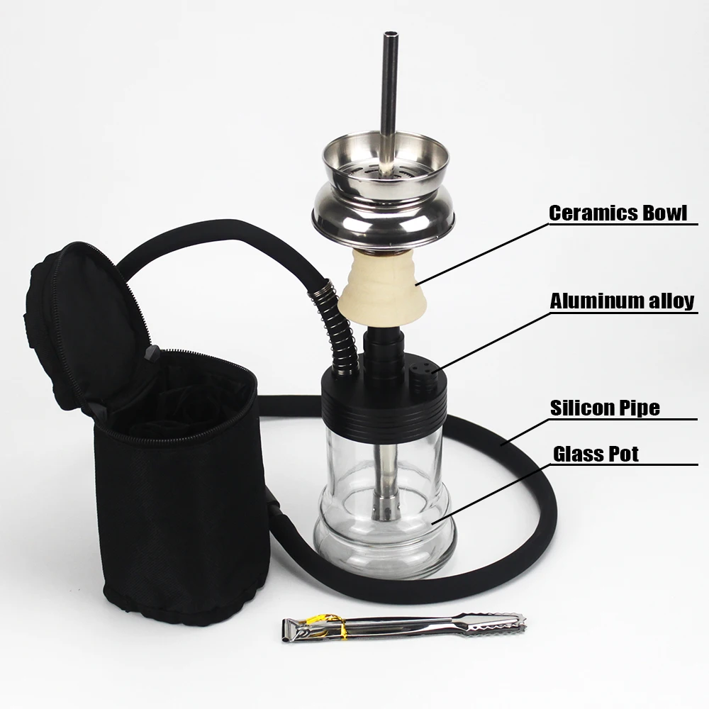 Outdoor Shisha Hookah Portable Simplex Travel Hookah Nargile Sheesha Narguile Chicha Cachimbas Water Pipe Accessories Aliexpress Home Garden