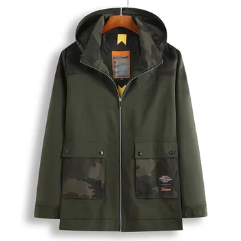 

Outdoor Hoodies Jacket Black Large Sizes Plus Mens Coats Hooded Army Green Removed Man Spring Autumn fat jacket