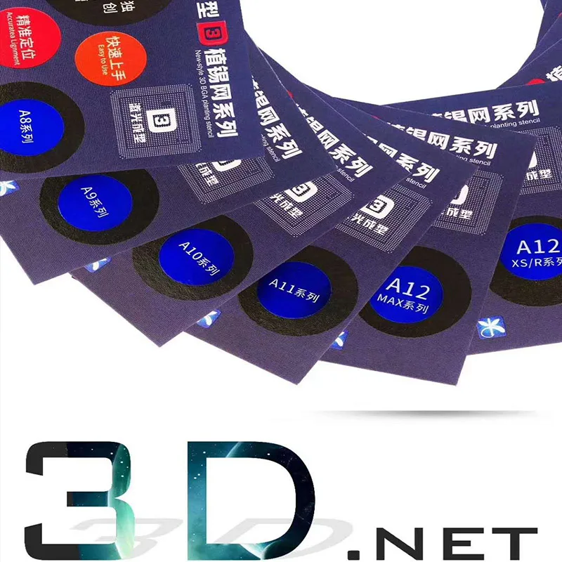 3D Reballing Stencil For A8 A9 A10 A11 A12 A13 CHIP IC Tin Planting Steel Mesh BGA Repair Solding Tool masterxu qianli chip bga ic reballing stencil kits for iphone 14 13 12 pro xs max xr 8p 7 6s 6 se 5s 5c 4s wifi nand cpu full ic