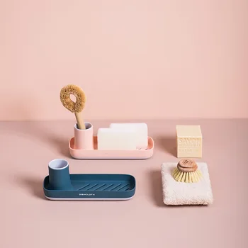 

Bathroom Toothbrush Soap Storage Rack Kitchen Sink Sponge Rack Cleaning Tool Countertop Storage Organizer