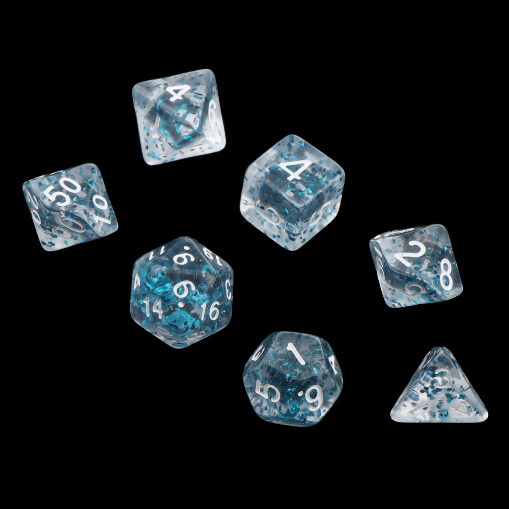 7Pc Multi-sided Dices Set D4-D20 MTG DND RPG Board Game Dice for D&D Roleplaying Party Casino Table Game Toy