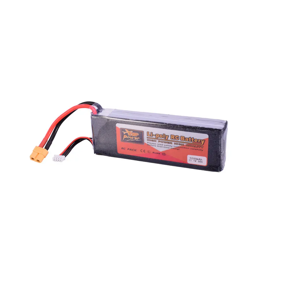 ZOP power 11,1 V 60C 5500mAh 3S Lipo батарея XT60 вилка перезаряжаемая для RC гоночного дрона квадрокоптера вертолета автомобиля лодки