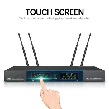 شراءميكروفون لاسلكي نظام الراقية شاشة تعمل باللمس UHF يده ميكروفون مهني كاريوكي حفلة الكنيسة KTV MIC 5G200