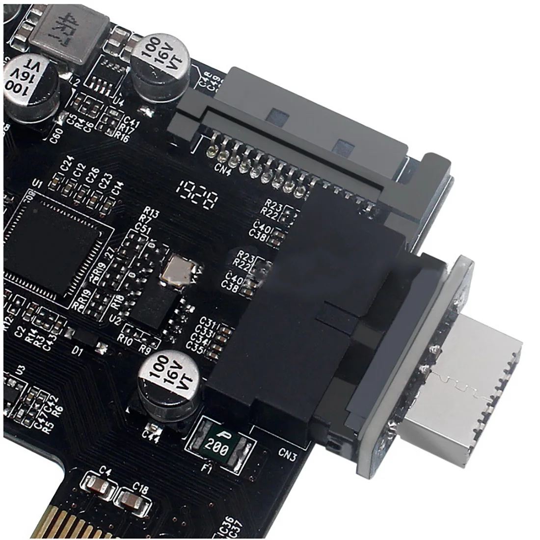 para 19pin Conversor Usb 3.0 Encabeçamento Interno para Usb 3.1 3.2 tipo c Frente tipo e Adaptador para pc Placa-mãe Conector Riser 20pin - Imagem 3