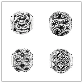 

925 Sterling Silver Bead Charm Compassion With Clear Cz Charm Fit Women Pandora Essence Bracelet Diy Jewelry