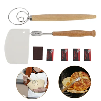 

Stainless Steel Danish Dough Whisk Set Bread Lame Kit Best Dough Scoring Tool Cake Tools for Artisan Homemade Bread