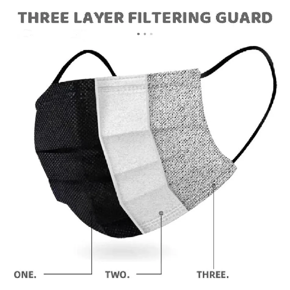   Mouth Mask Disposable  Earloops 3 Layer Ply Non woveFilter Mask Facemask Breathable Masks (1)