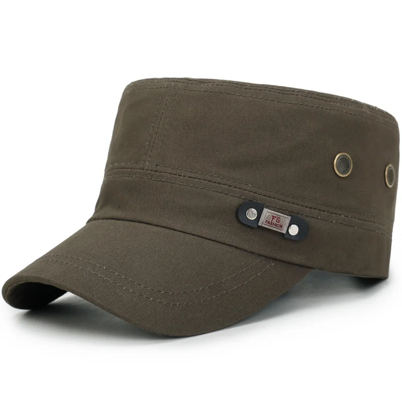 D&T New Fashion Military Cap Men's Knitted Warmth And Sun Protection Winter Elegant Pure Cotton Breathable FS Standard Cap