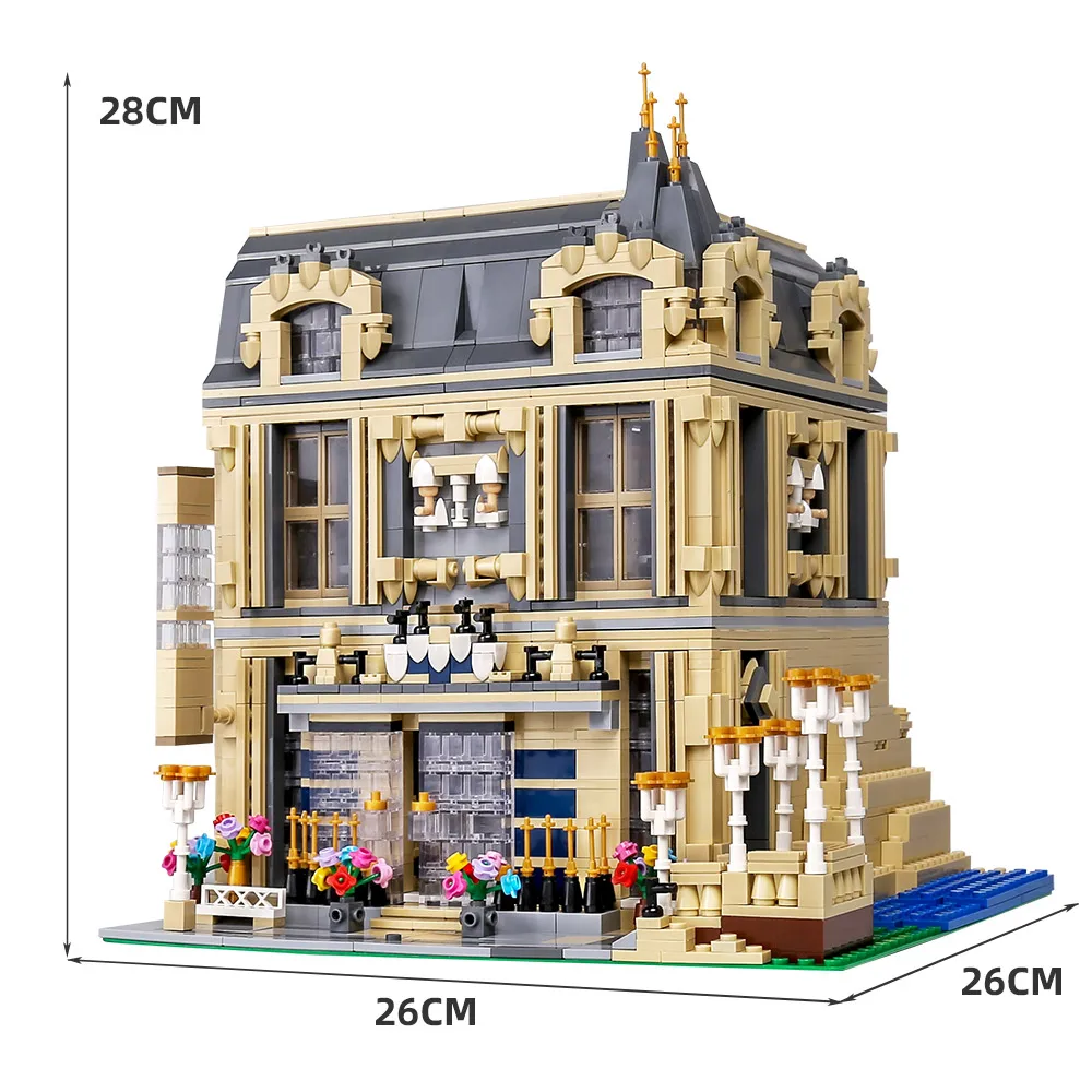 Конструктор Yeshin 0927 уличный вид модель отеля MOC Carlo строительные блоки в сборе