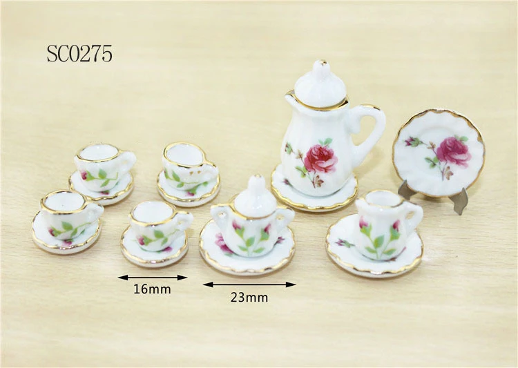 4pc/set Clear Toy Kitchen Bistro Miniature Resin Glass Cups Model ForDollhouseTD