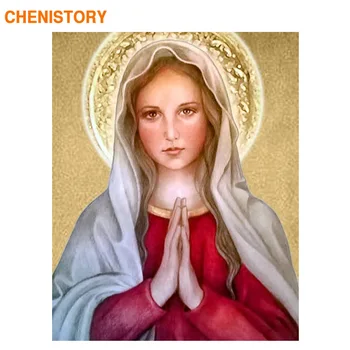 

CHENISTORY Frame Paint By Numbers Kit Religion Picture Classical Painting By Numbers Acrylic Color Paint On Canvas For Home Art