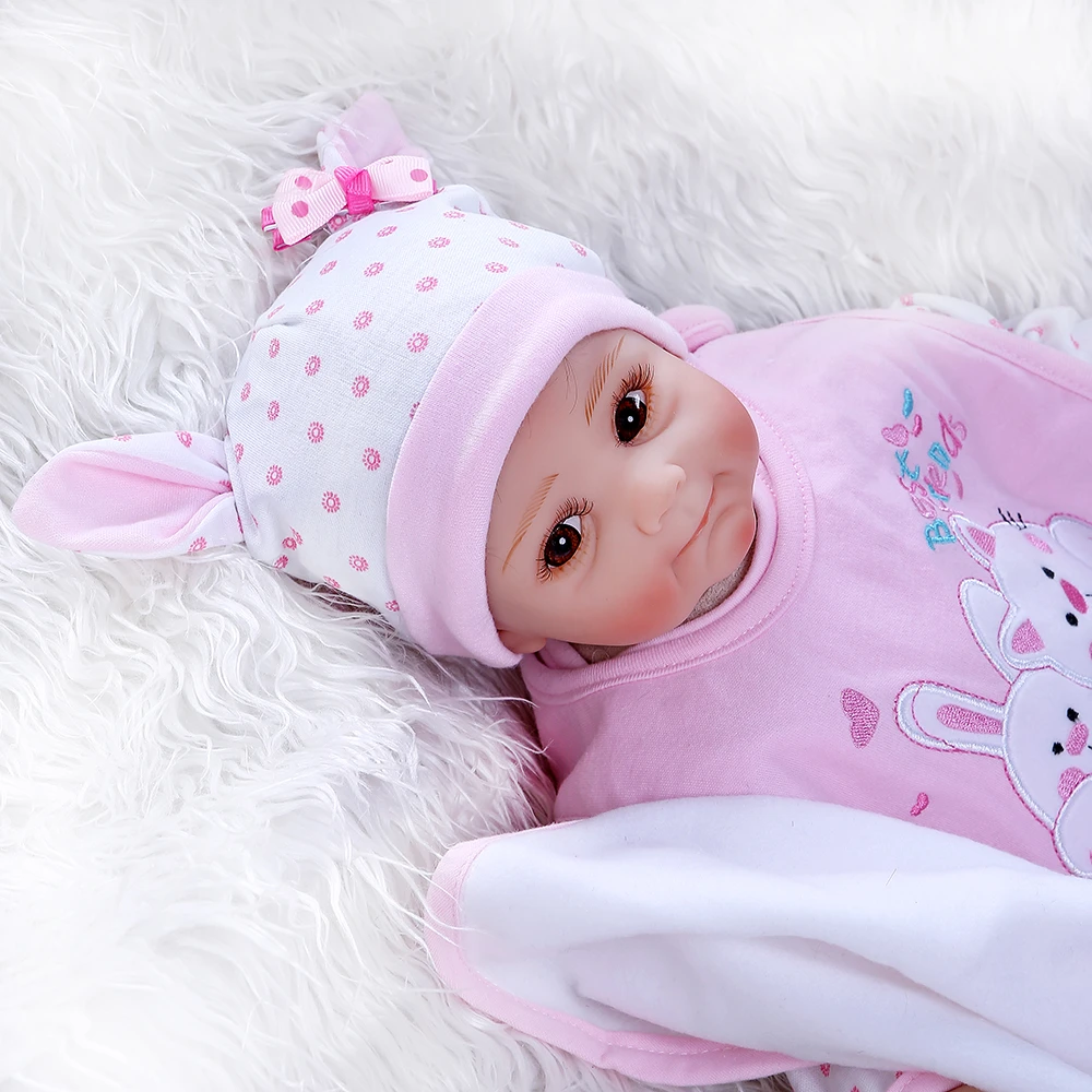 52cm Bebe Reborn Boneca Com Bonito Rosa Roupas De Bebe Recem Nascido Real Brinquedo Da Menina De Silicone Vinil Algodao Corpo Boneca Criancas Dormir Brinquedo Presente Bonecas Aliexpress