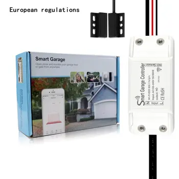 

WiFi Smart Garage Door Controller Life APP Remote Open Close Monitor Compatible With Alexa Echo Google Home