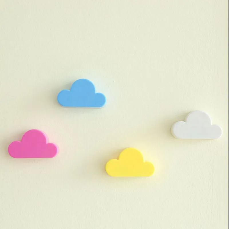 Magnetic Hooks Creative Novelty Home Storage Holder White Cloud Shape Magnetic Magnets Key Holder (3)