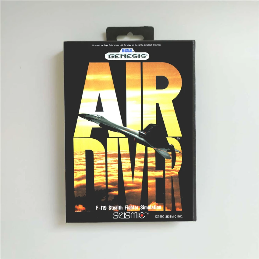 

Air Diver - USA Cover With Retail Box 16 Bit MD Game Card for Sega Megadrive Genesis Video Game Console