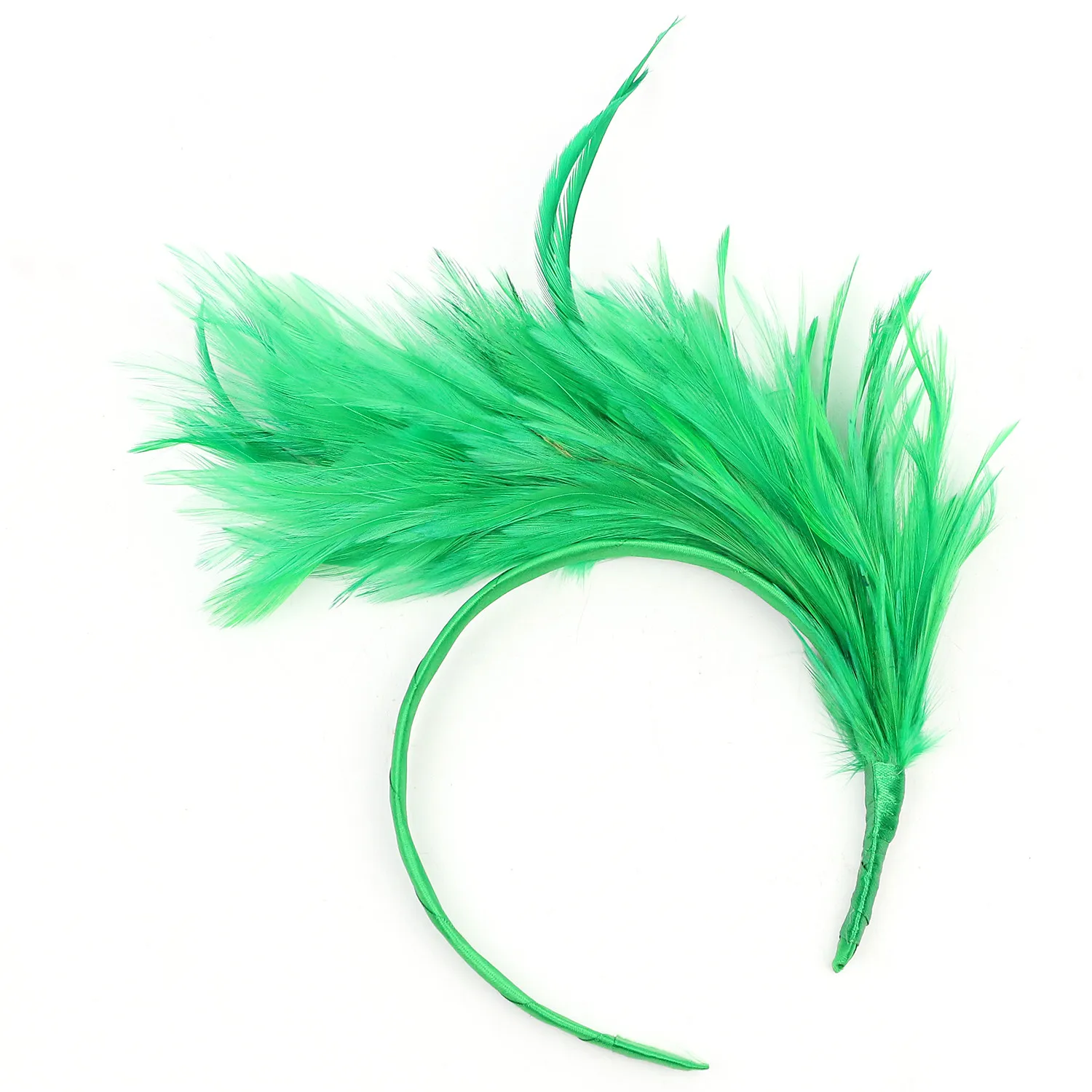 Ободок для волос с перьями, винтажный цветной головной убор с перьями страуса, причудливая повязка на голову, вечерние женские головные уборы