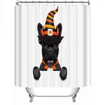 

Halloween Dog Soft Shower Curtain,161000,79''L x 71''W