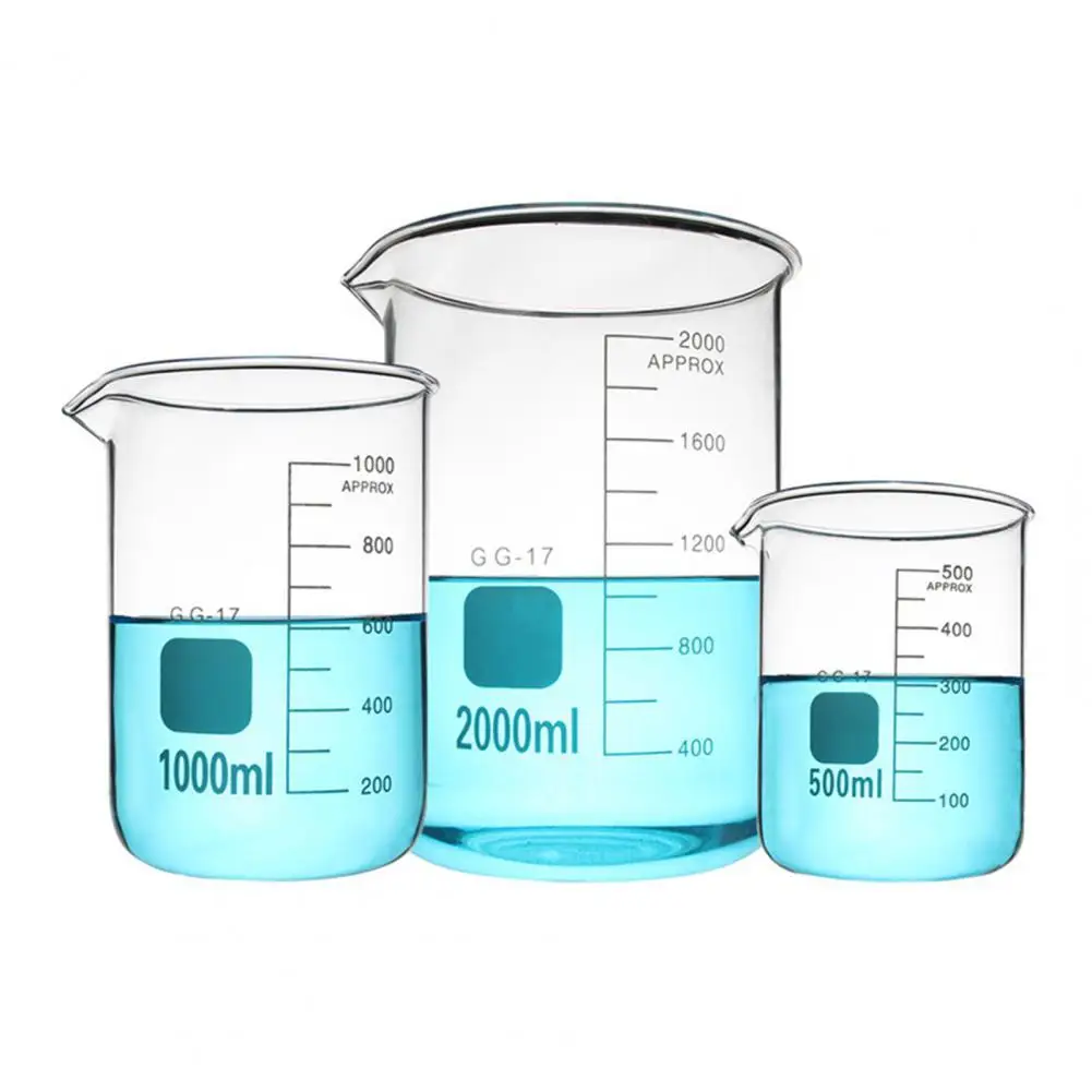 50ml 100ml 250ml 500ml 1000ml 00ml Transparent Heat Resistant Lead Free Glass Beaker Scale Thicken Measuring Cup For Lab Measuring Cups Jugs Aliexpress