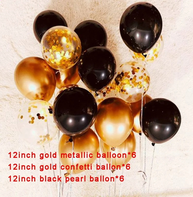 18 шт. золотые смешанные конфетти металлик воздушные шары Свадьба День рождения стол для украшения детского душа украшения для девичника