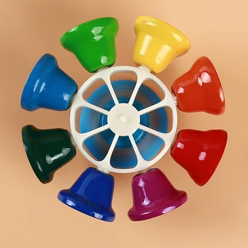 

Students School Handbells Colorful Clear Sound Multi-purpose Octave Teaching Aids Percussion Instrument Hand Bell Noise Maker