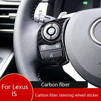 

For Lexus IS250 300 350 200 T 2013-2018 Carbon Fiber Steering Wheel Buttons Switches Frame Cover Stickers Accent Car Interior