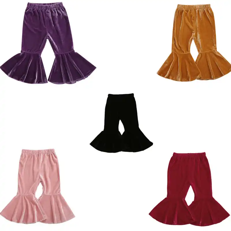 baby velvet bell bottoms