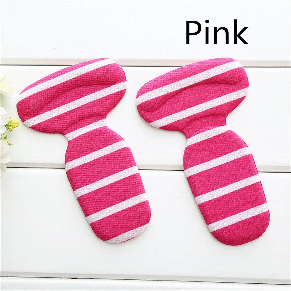 1 пара Т-образных стелек, обувь на высоком каблуке, супер мягкая стелька, нескользящая губчатая Подушка, защита для ног, подушечки для женщин - Цвет: Pink
