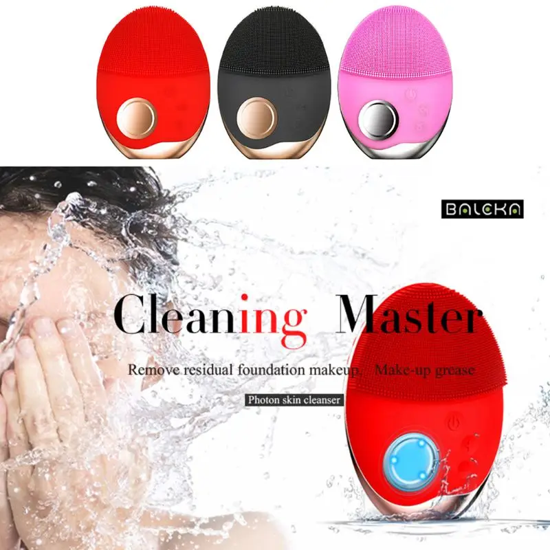 

Electric Electric Facial Cleansing Brush Wash Face Cleaning Machine Pore Cleaner Acne Remover Wireless Charging Skin Beauty