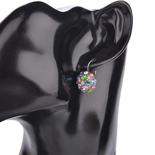 HOT SALES！！！New ArrivalWomen's Colorful Cubic Zirconia Ball Eardrop Leverback Earrings Party Jewelry Wholesale Dropshipping