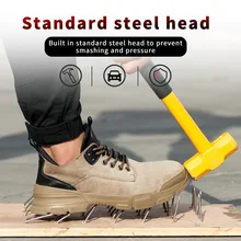 

Safety boot men women indestructible anti-puncture anti-smashing work boot indestructible waterproof breathable work sneakers