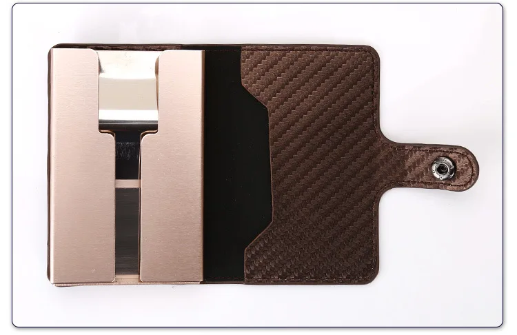 RFID кошелек банкнот коробка металлическая нержавеющая сталь модный держатель для кредитных карт ming pian he jia настраиваемый