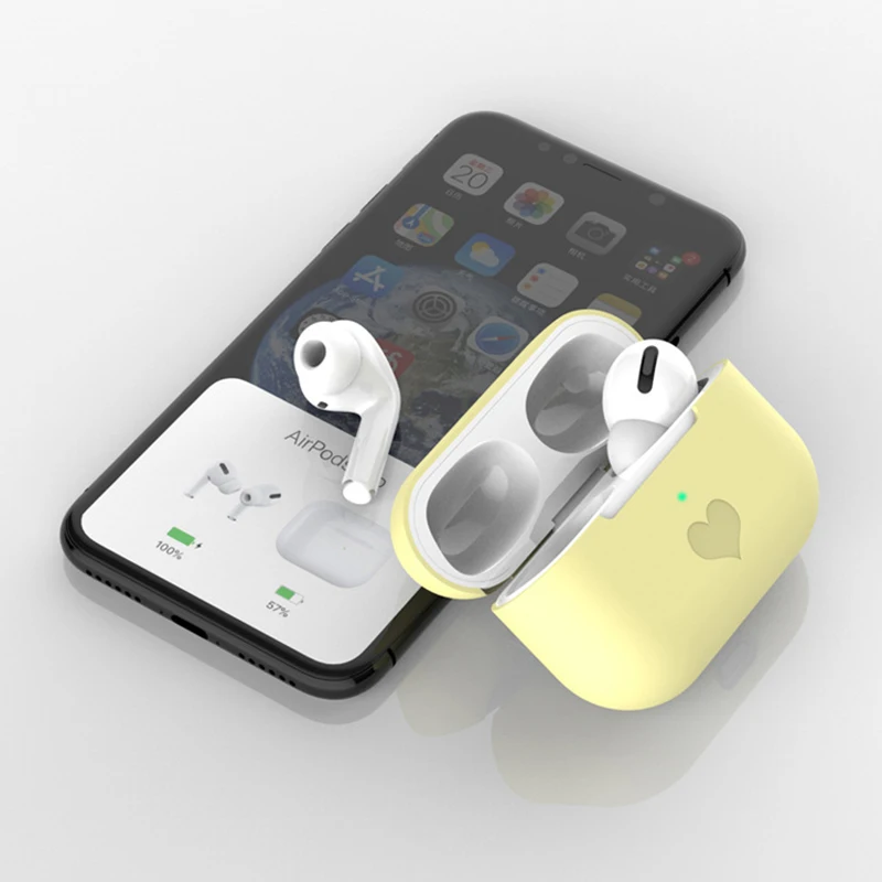 Симпатичный силиконовый чехол для беспроводных наушников с Bluetooth AirPods Pro защитный