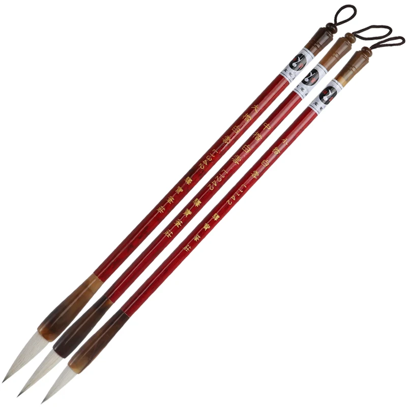 3 pinceles de escritura de pelo múltiple nubes blancas chinas para práctica de pintura de caligrafía Caligrafia pinceles de escritura