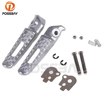 

POSSBAY Universal Motorcycle Rider Rear CNC Footrests Foot Pegs Pedals For Honda CBR 600 900 RR CB 400 600 Footrests