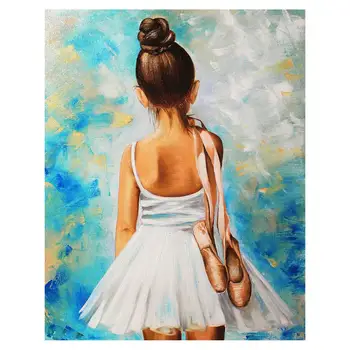 

Wall Art Picture Girl Coloring By Numbers DIY Oil Painting By Numbers HandPainted Home Decor Kits Drawing Canvas Figure
