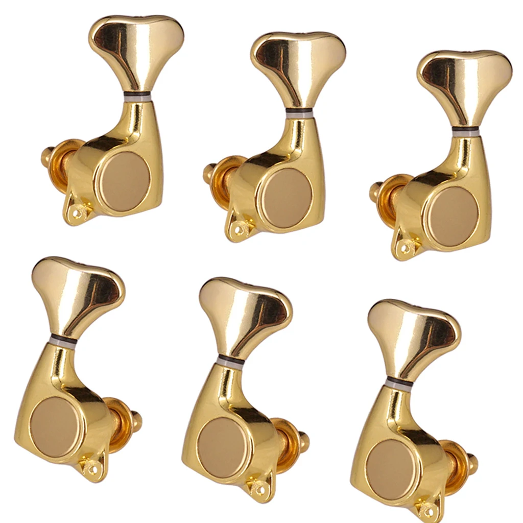 1 Set Left+Right Guitar Tuning Pegs Tuner 1:21 Gear Ratio Luthier Supply, Gold