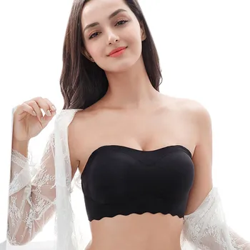 

2020 New Women's Tube Tops Ice Silk Air Ladies Bra Short Vest Tank Top Envoltura de senos