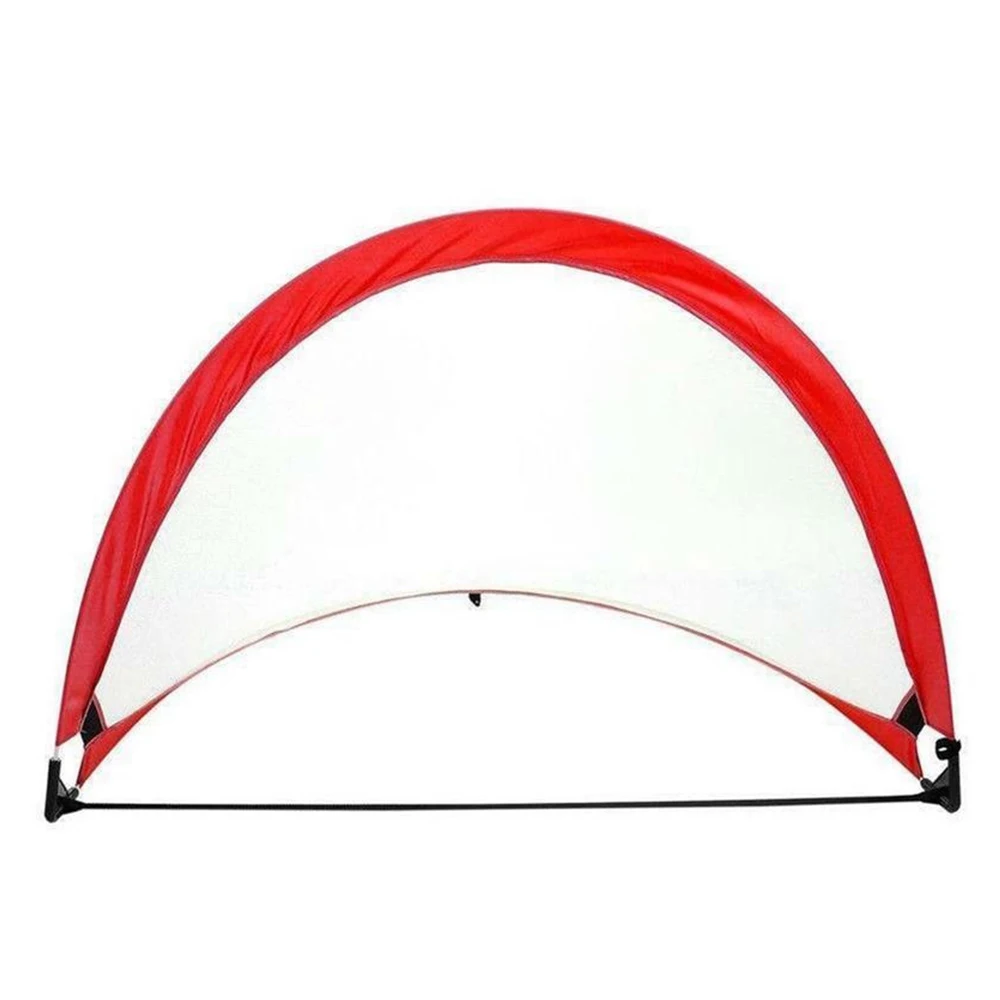 Футбольные футбольные ворота с сеткой, складные, черные, тренировочные ворота, сетка, палатка для детей в помещении, на открытом воздухе, игровая игрушка, тренировочные ворота для детей, студентов - Цвет: Red