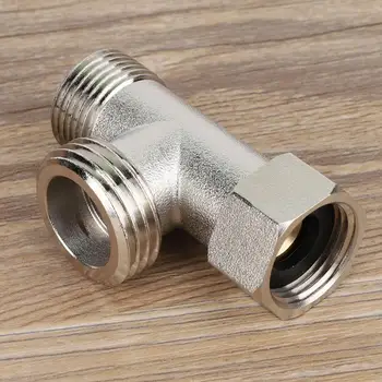 

2PCS 3 Way Connector Valve Toilet Diverter Valve Adapter Flushing Valve EU 3/8" Teeth
