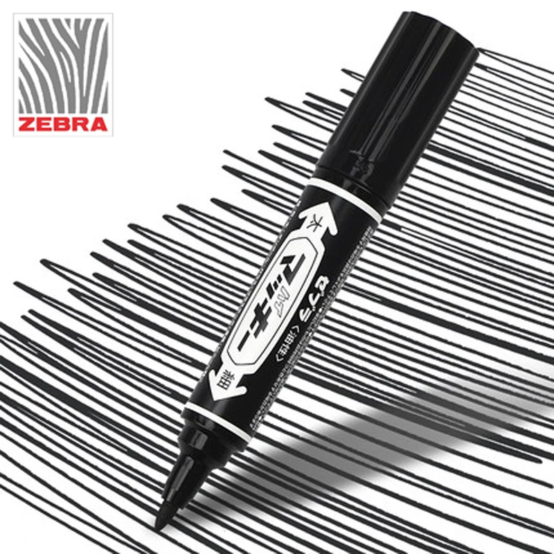 Zebra 3 шт двухголовая маркировочная ручка MO-150-MC большая емкость маслостойкая Водонепроницаемая покраска маркировочная ручка не выцветает