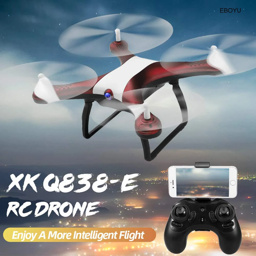 WLtoys XK Q838-E Радиоуправляемый Дрон с 720P HD камерой WiFi FPV Дрон+ Следуйте за мной+ Безголовый режим+ удержание высоты RC Квадрокоптер для начинающих