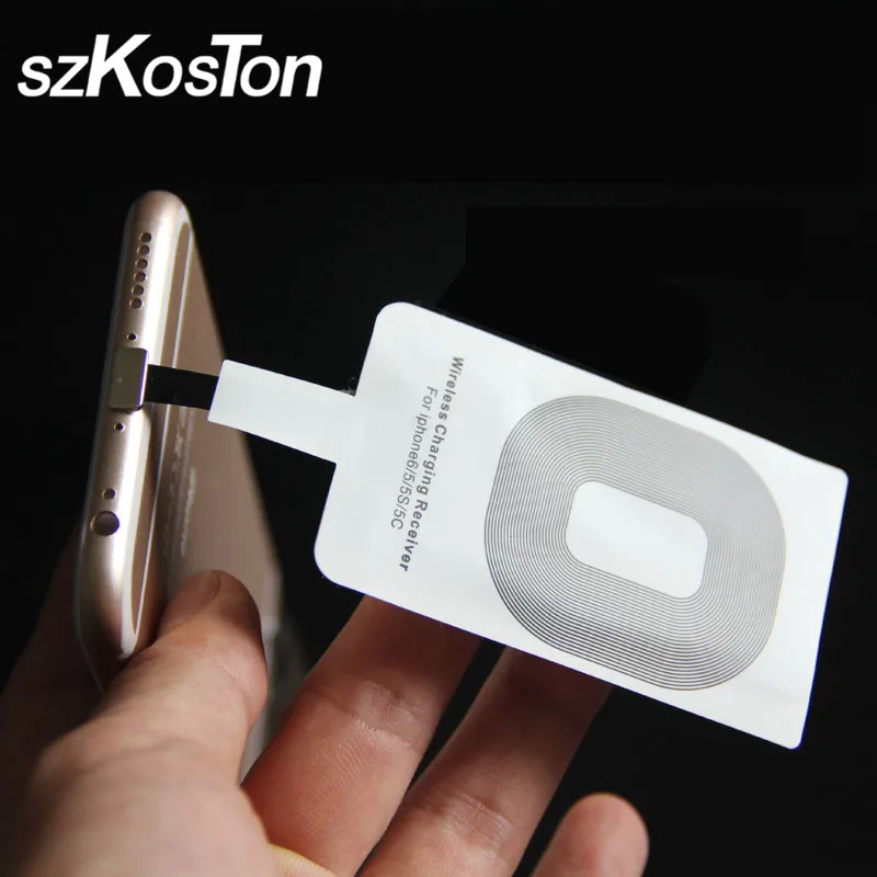 Приемник для беспроводной зарядки стандарт Qi iPhone 5 5S SE 6 6S 6SPlus 7 Plus|Зарядные